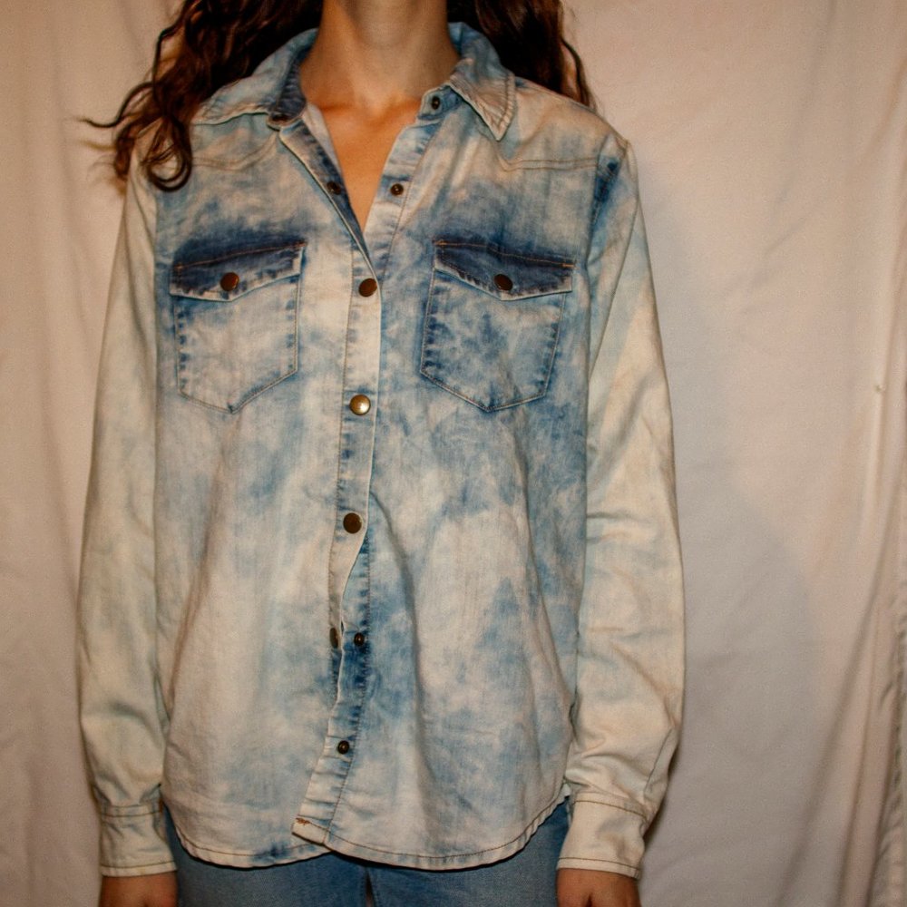 denim button down